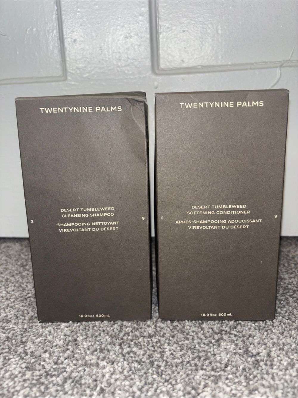 TWENTYNINE Palms cleansing shampoo and nourishing conditioner. Both 16.9 fl oz